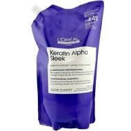 Loreal Keratin Alpha Sleek Разглаживающий шампунь для непослушных волос Рефил 1000 мл Loreal Keratin Alpha Sleek Разглаживающий шампунь для непослушных волос Рефил 1000 мл